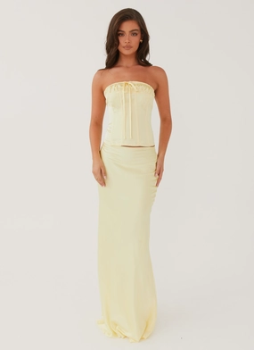 Golden Grace Bustier Top - Lemon Golden Grace Bustier Top - Lemon
