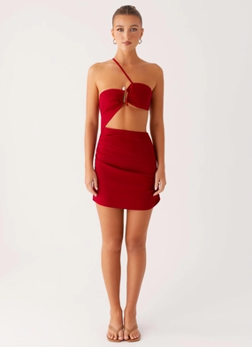 Gossip Mini Dress - Red Gossip Mini Dress - Red