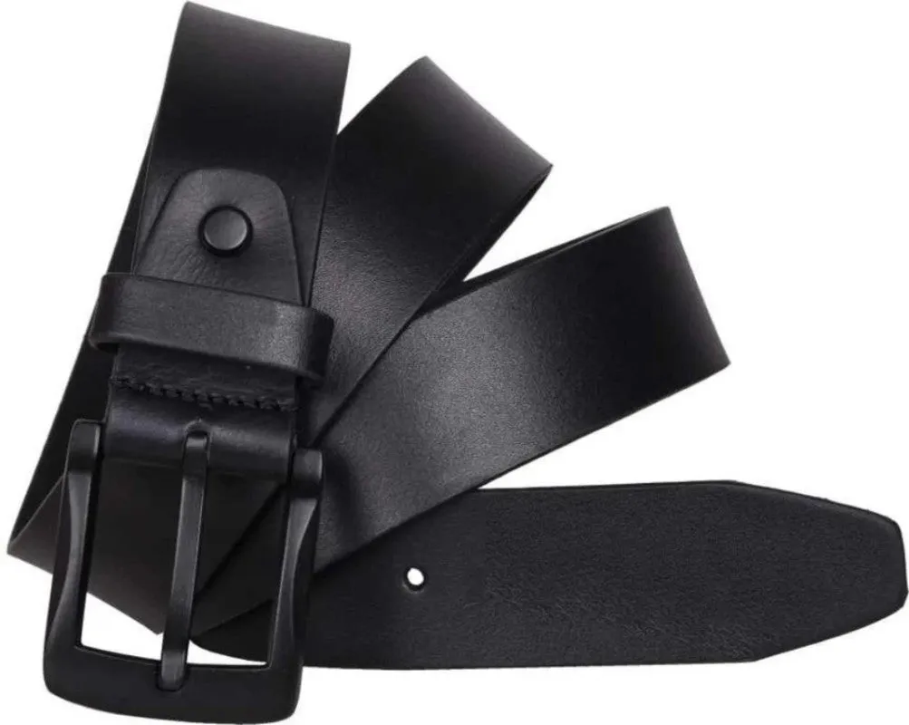 GOUS Men Party, Evening, Casual, Formal Black Genuine Leather Belt