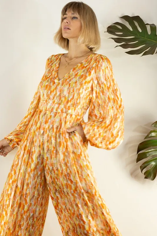 Graceful Back Open Wide Pants Jumpsuits
