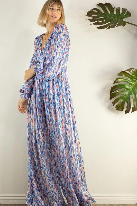Graceful Back Open Wide Pants Jumpsuits