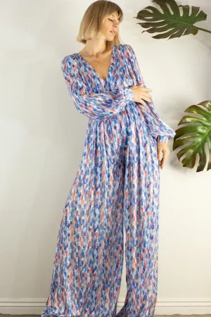 Graceful Back Open Wide Pants Jumpsuits