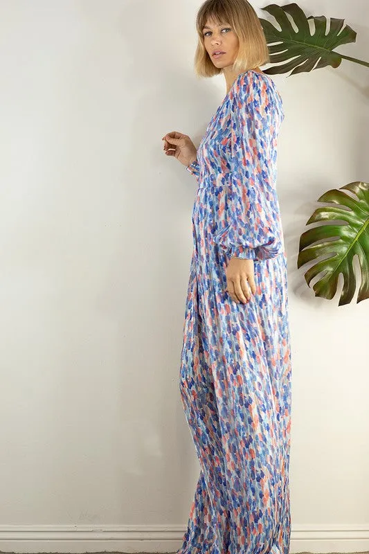 Graceful Back Open Wide Pants Jumpsuits