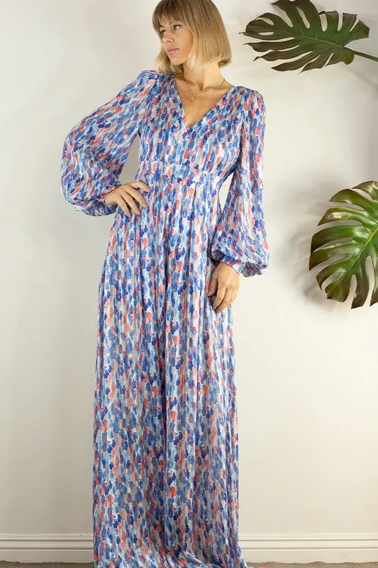 Graceful Back Open Wide Pants Jumpsuits