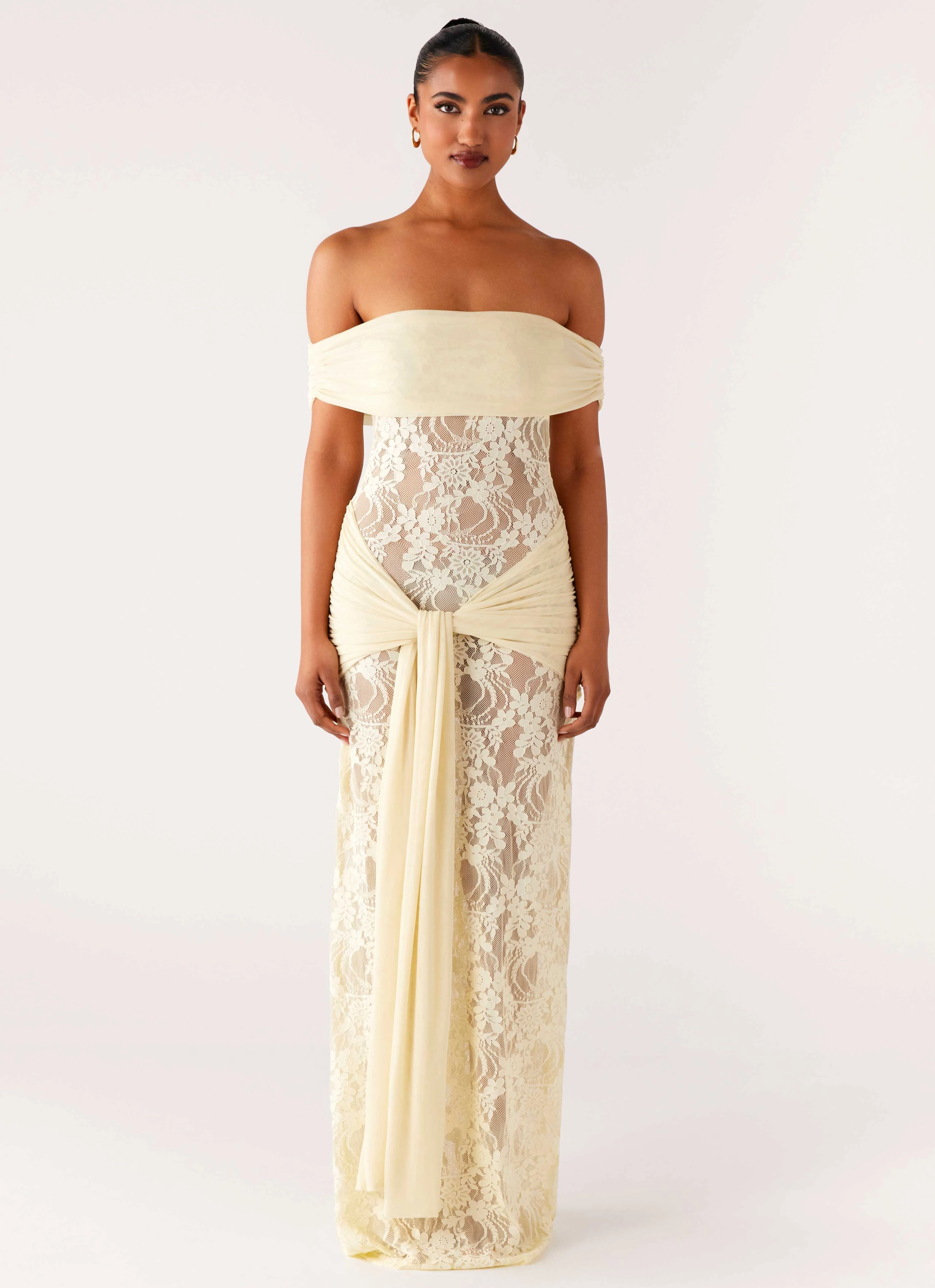 Gracie Twist Maxi Dress - Yellow