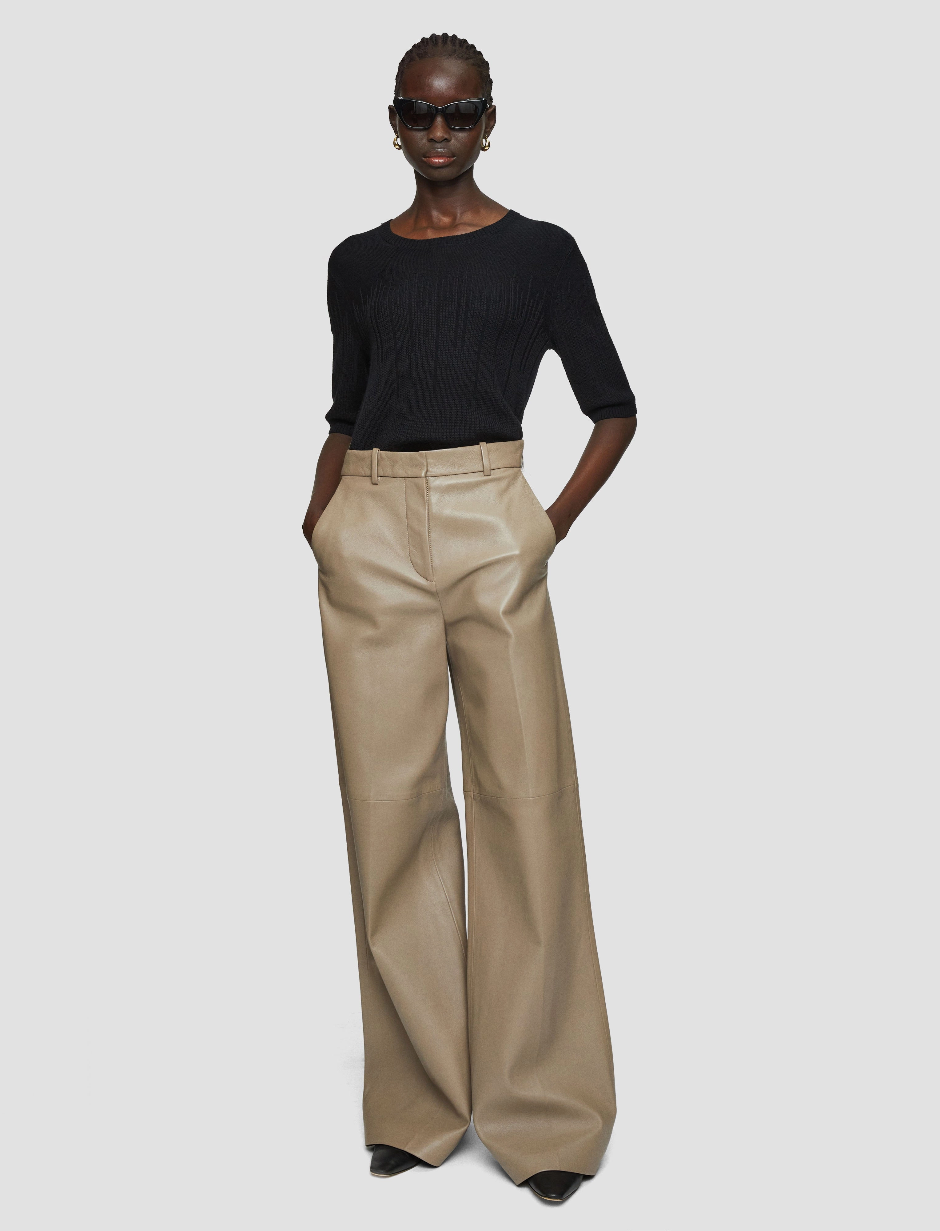 Gradient Stitch Round Neck Top