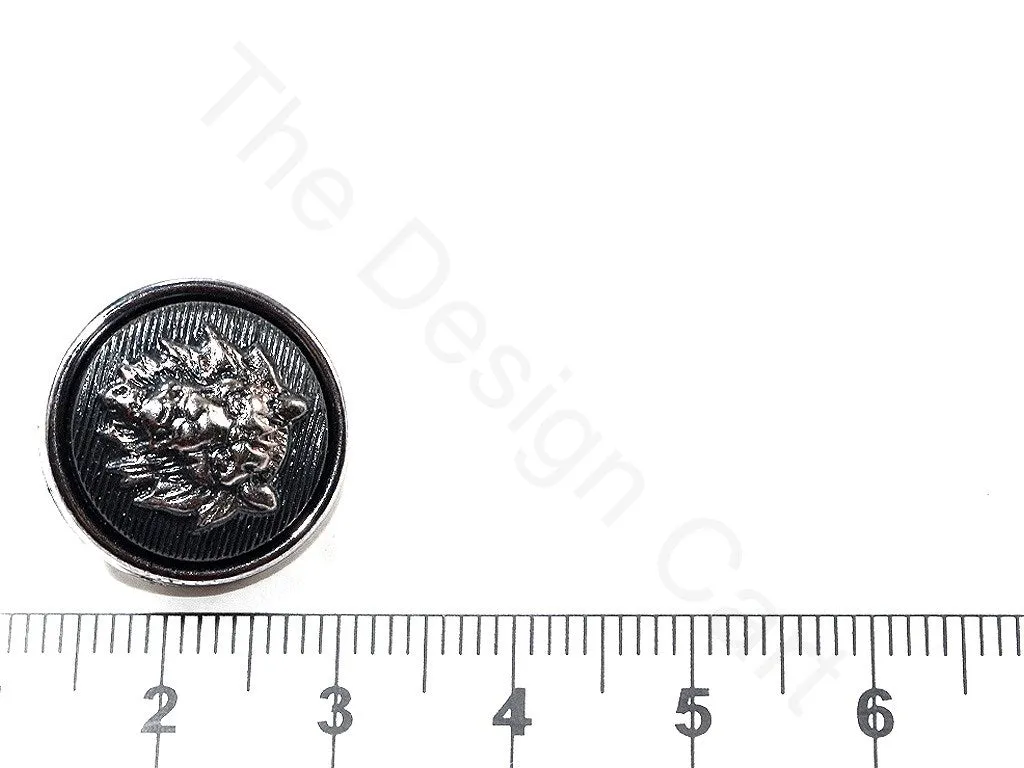 Gray Lion Acrylic Coat Buttons