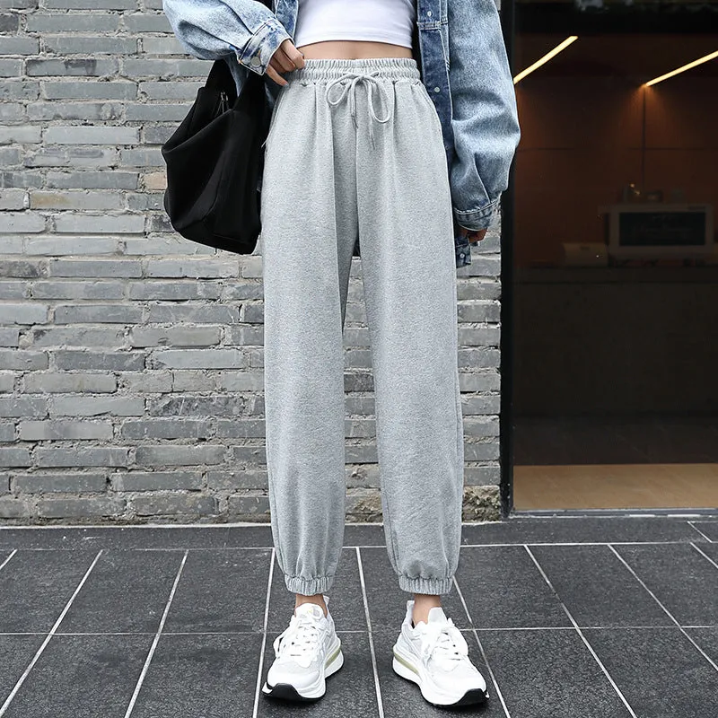 GraySport Pants Women Loose Jogger Slim-Look All-Matching Wide Leg Casual Inner