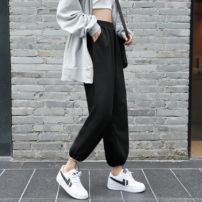 GraySport Pants Women Loose Jogger Slim-Look All-Matching Wide Leg Casual Inner