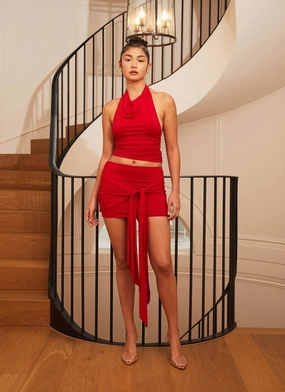 Grazie Lou Mini Skirt - Red Grazie Lou Mini Skirt - Red