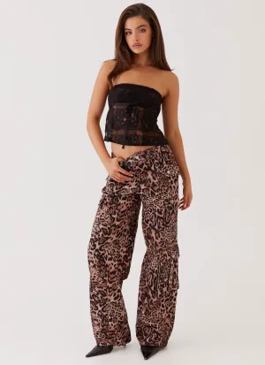 Greedy Cargo Pants - Leopard Greedy Cargo Pants - Leopard
