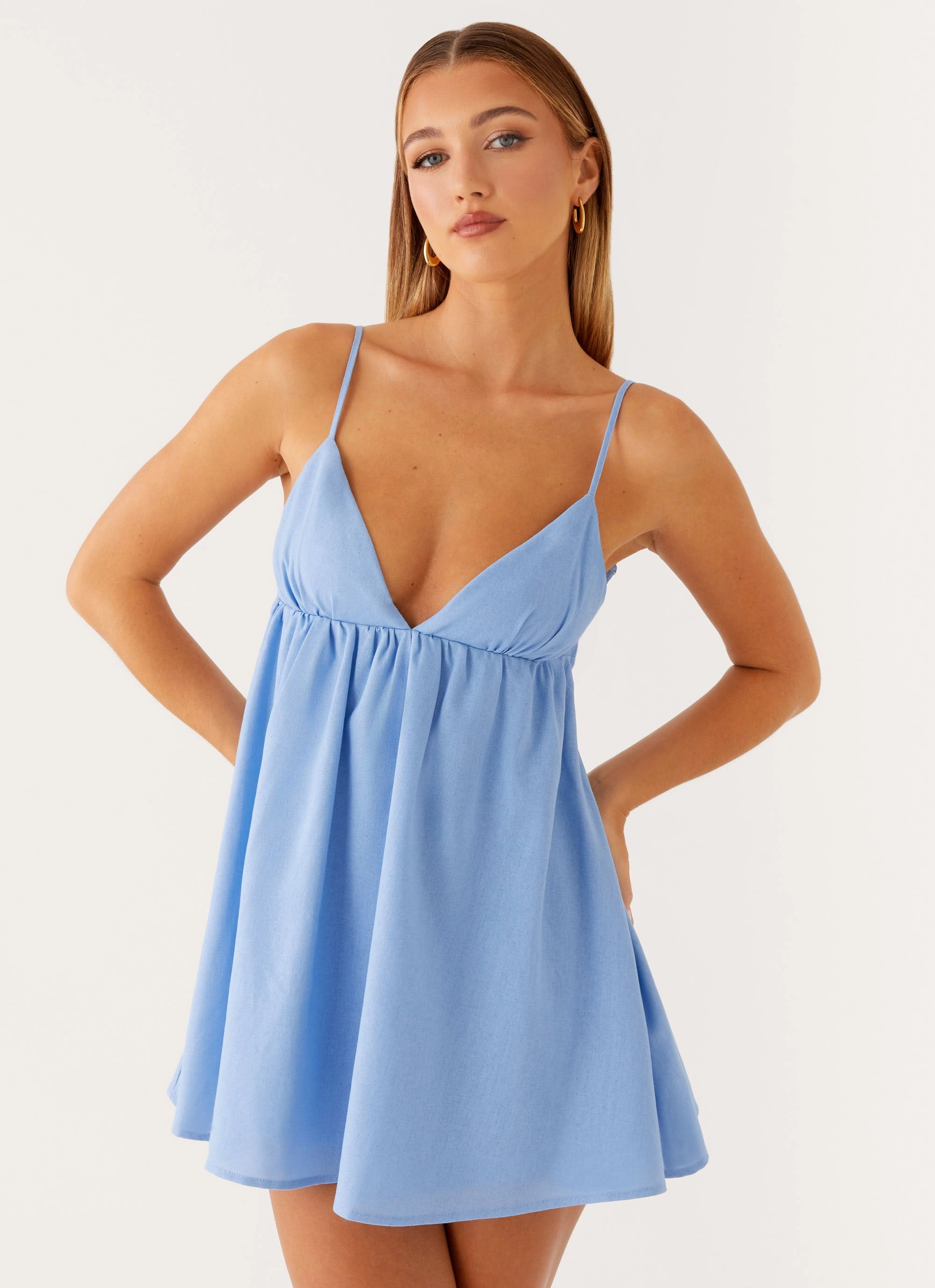 Greer Mini Dress - Blue