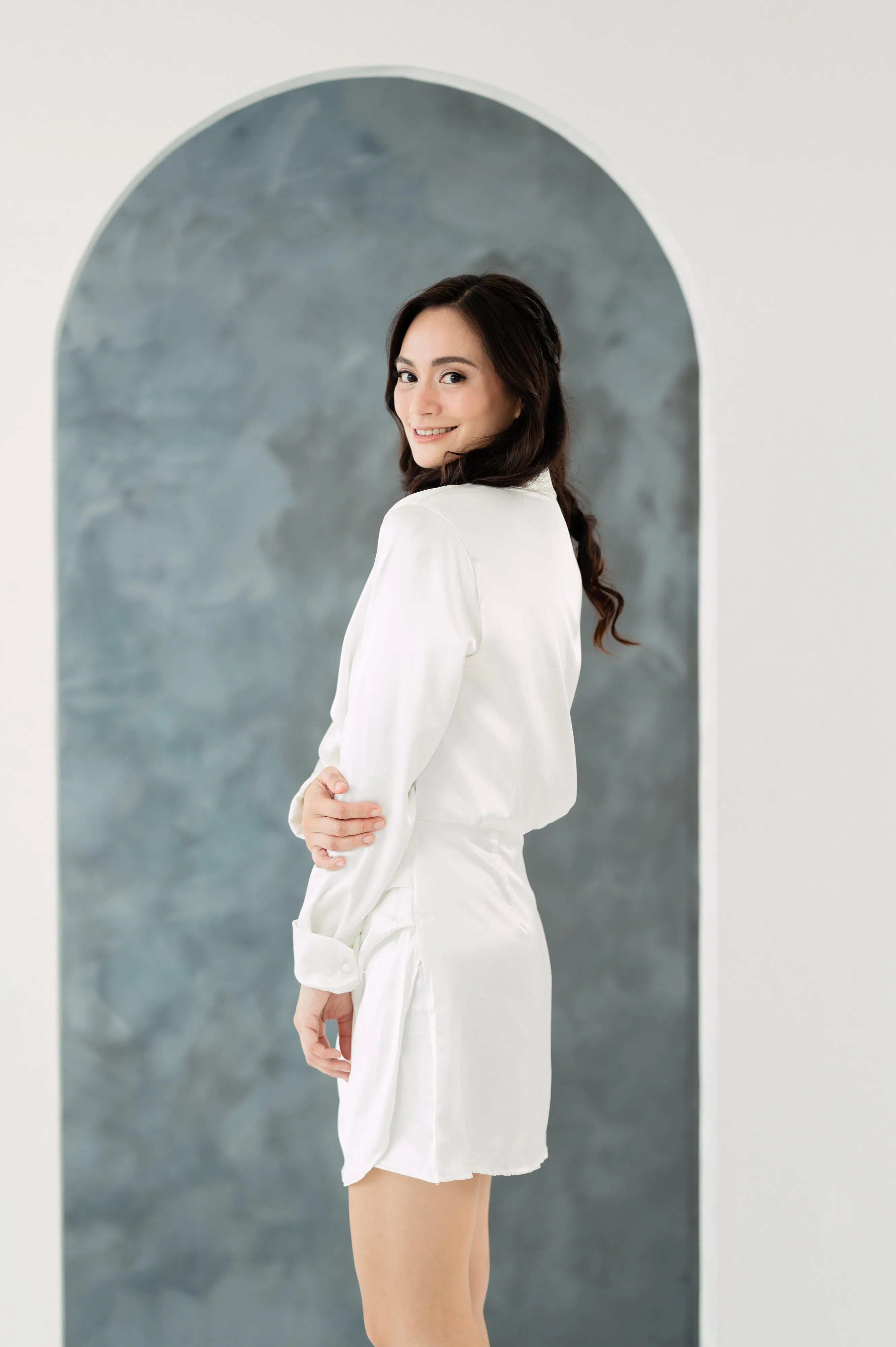 GS Party: Christine L/S Silk Dress