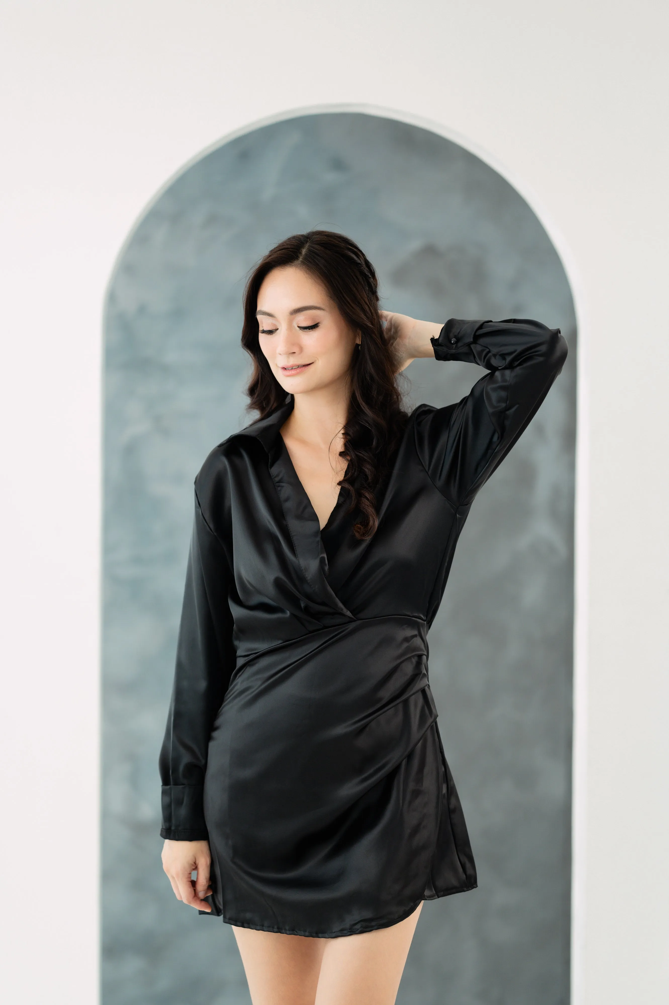 GS Party: Christine L/S Silk Dress