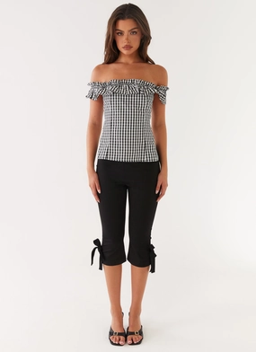 Gwyneth Top - Black Gingham Gwyneth Top - Black Gingham