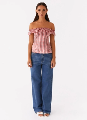 Gwyneth Top - Red Gingham Gwyneth Top - Red Gingham