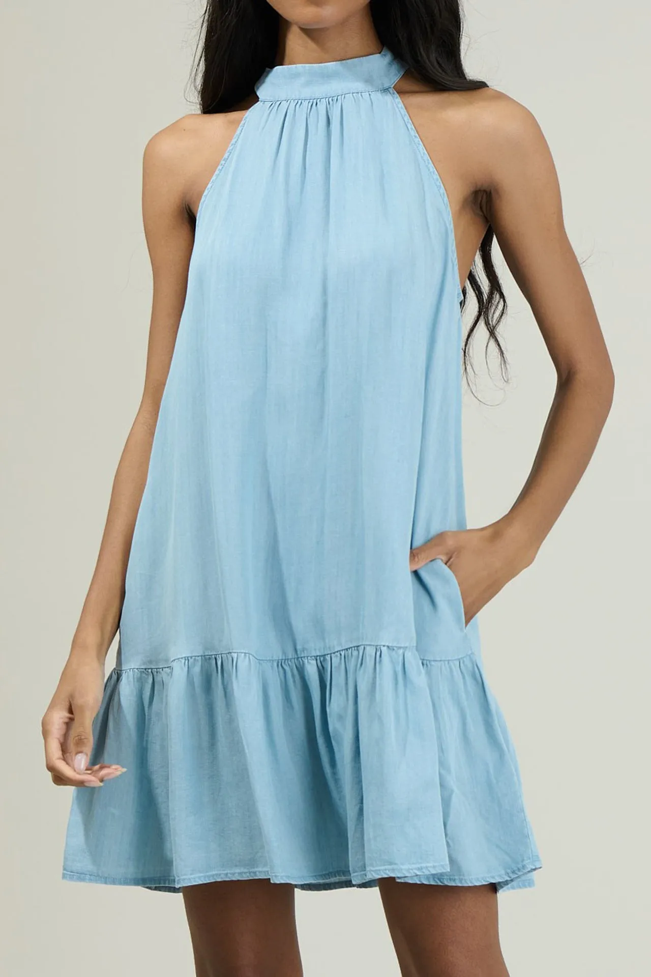 Halter Neck Sexy Mini Dress