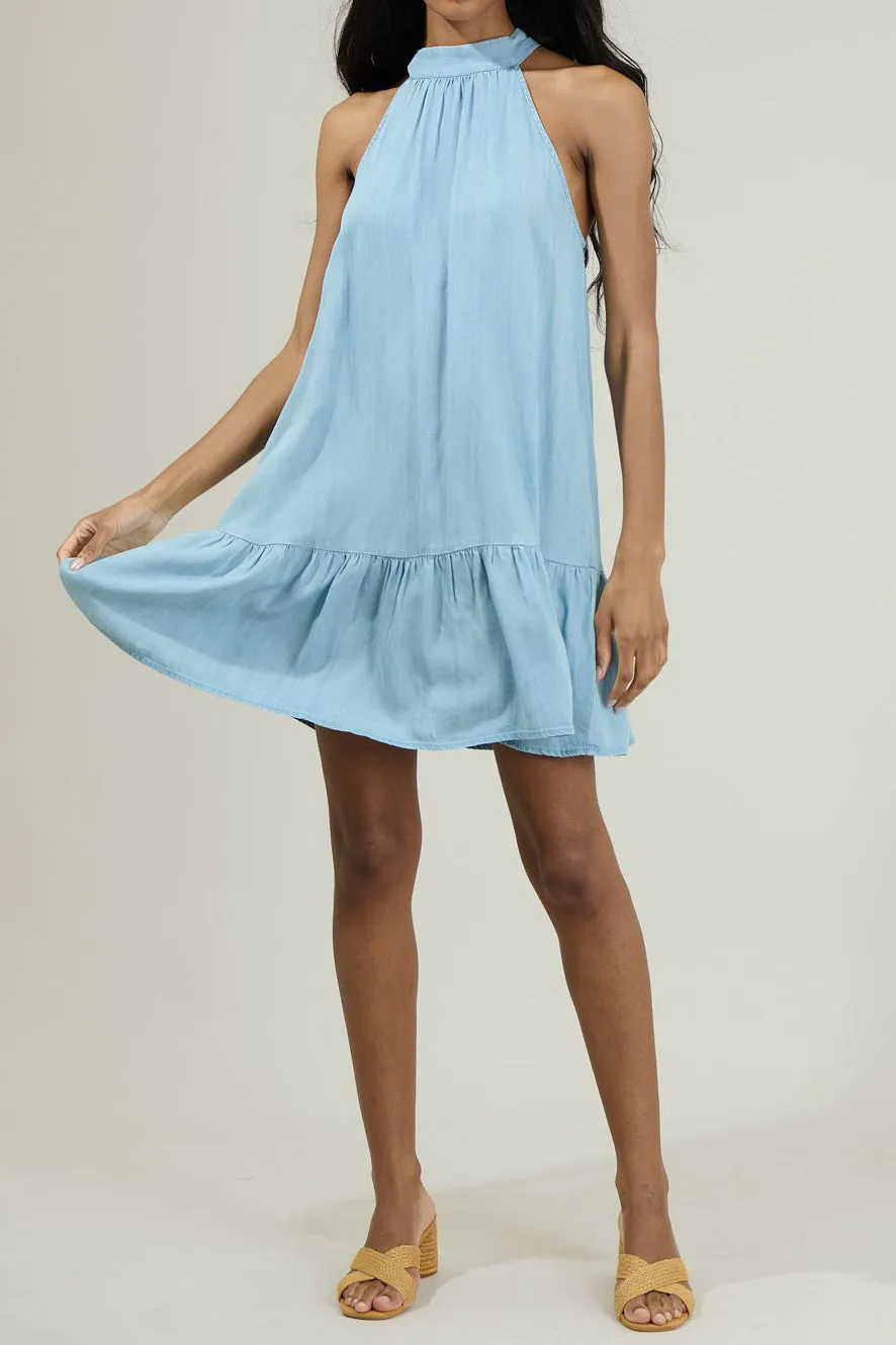 Halter Neck Sexy Mini Dress