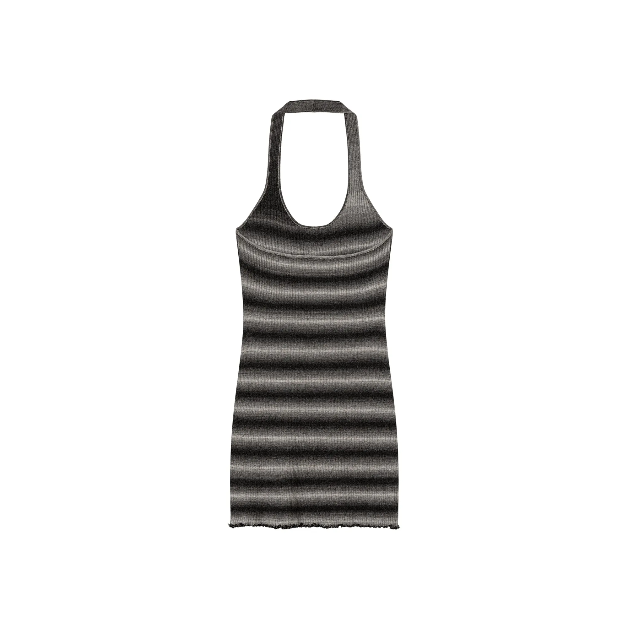 Halter Neck Striped Slim Dress
