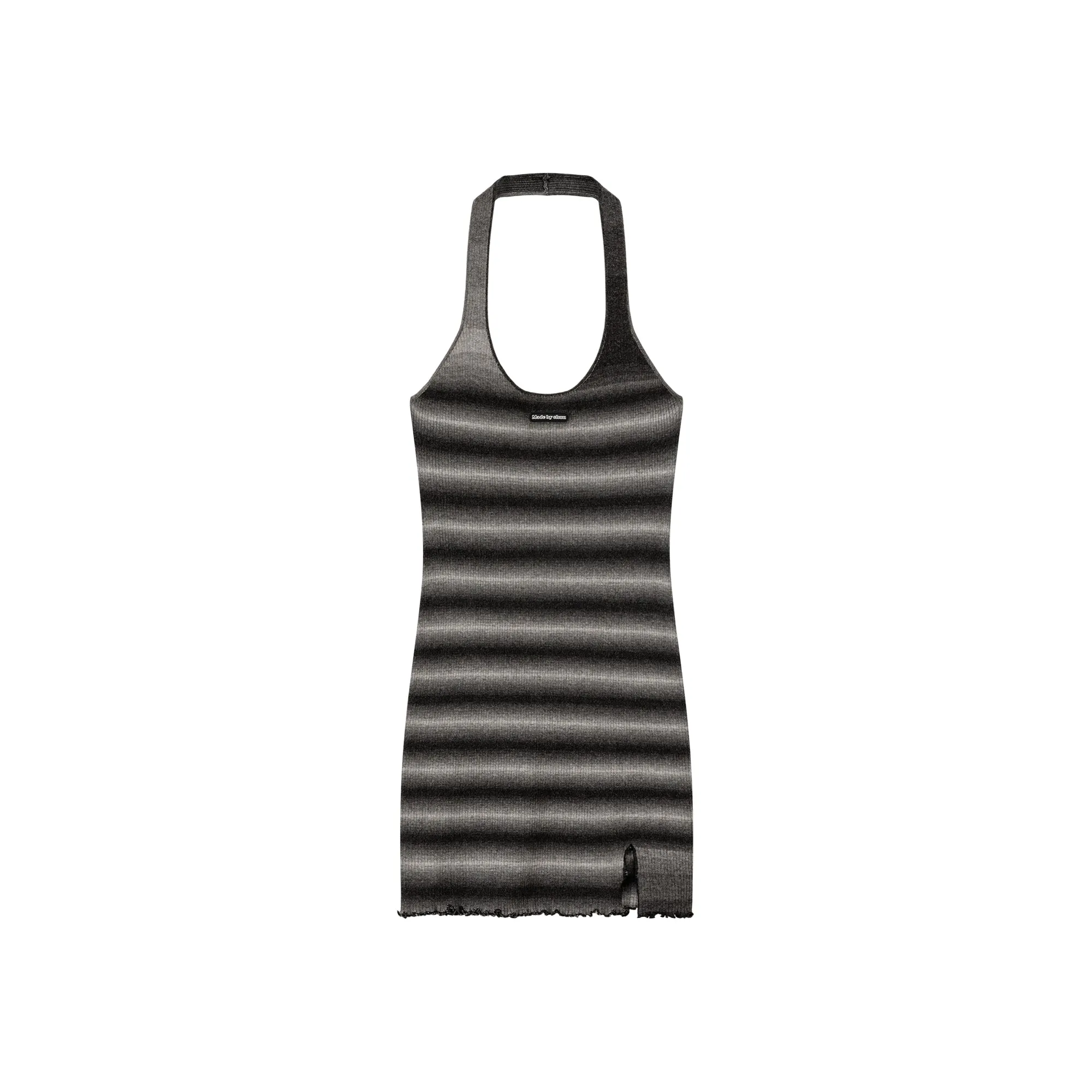 Halter Neck Striped Slim Dress