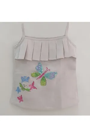 Hand painted butterfly top