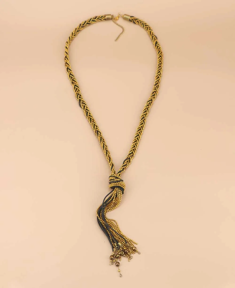 Handmade Beaded Tassel Necklace