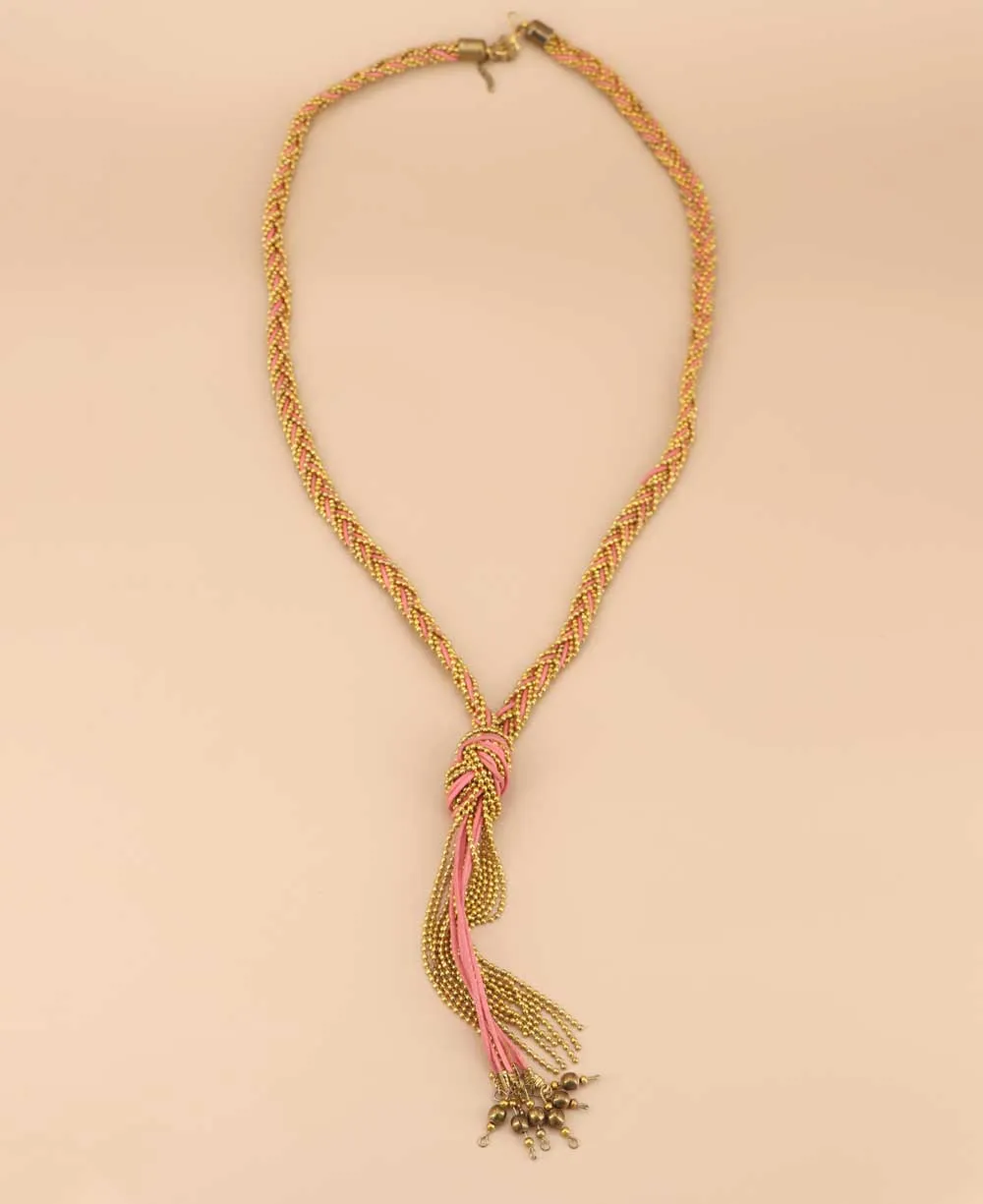 Handmade Beaded Tassel Necklace