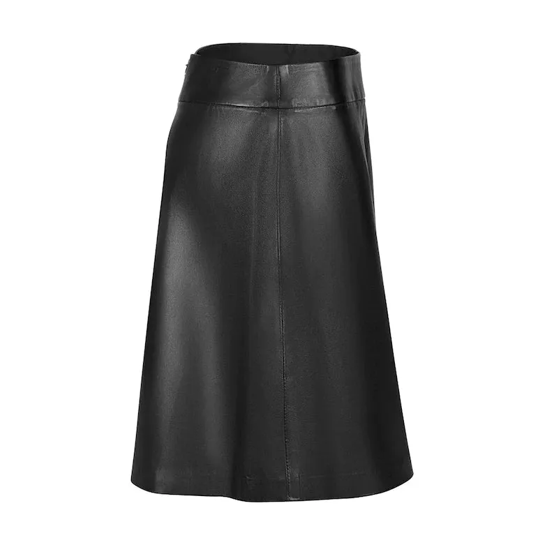 Handmade Soft And Smooth Leather Women's Mini Skirt