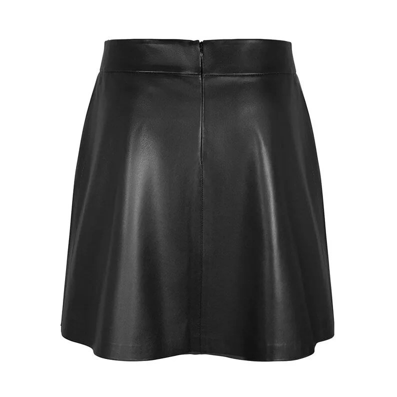 Handmade Soft And Smooth Leather Women's Mini Skirt