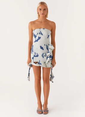 Hard To Handle Mini Dress - Acid Denim Wash Hard To Handle Mini Dress - Acid Denim Wash