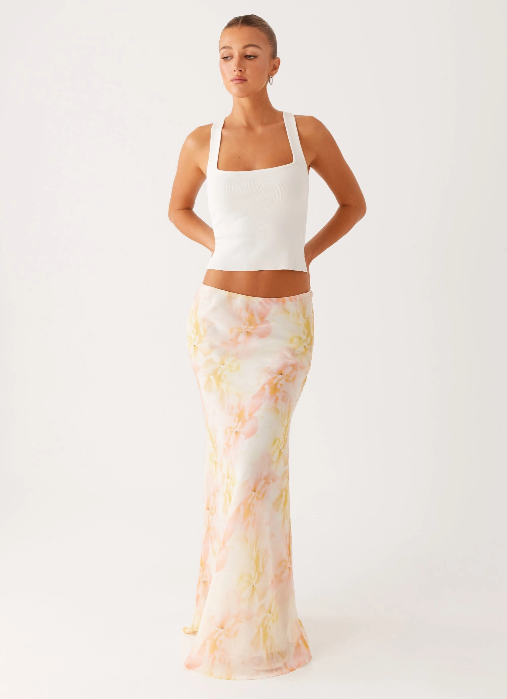 Harlow Chiffon Maxi Skirt - Floral Print