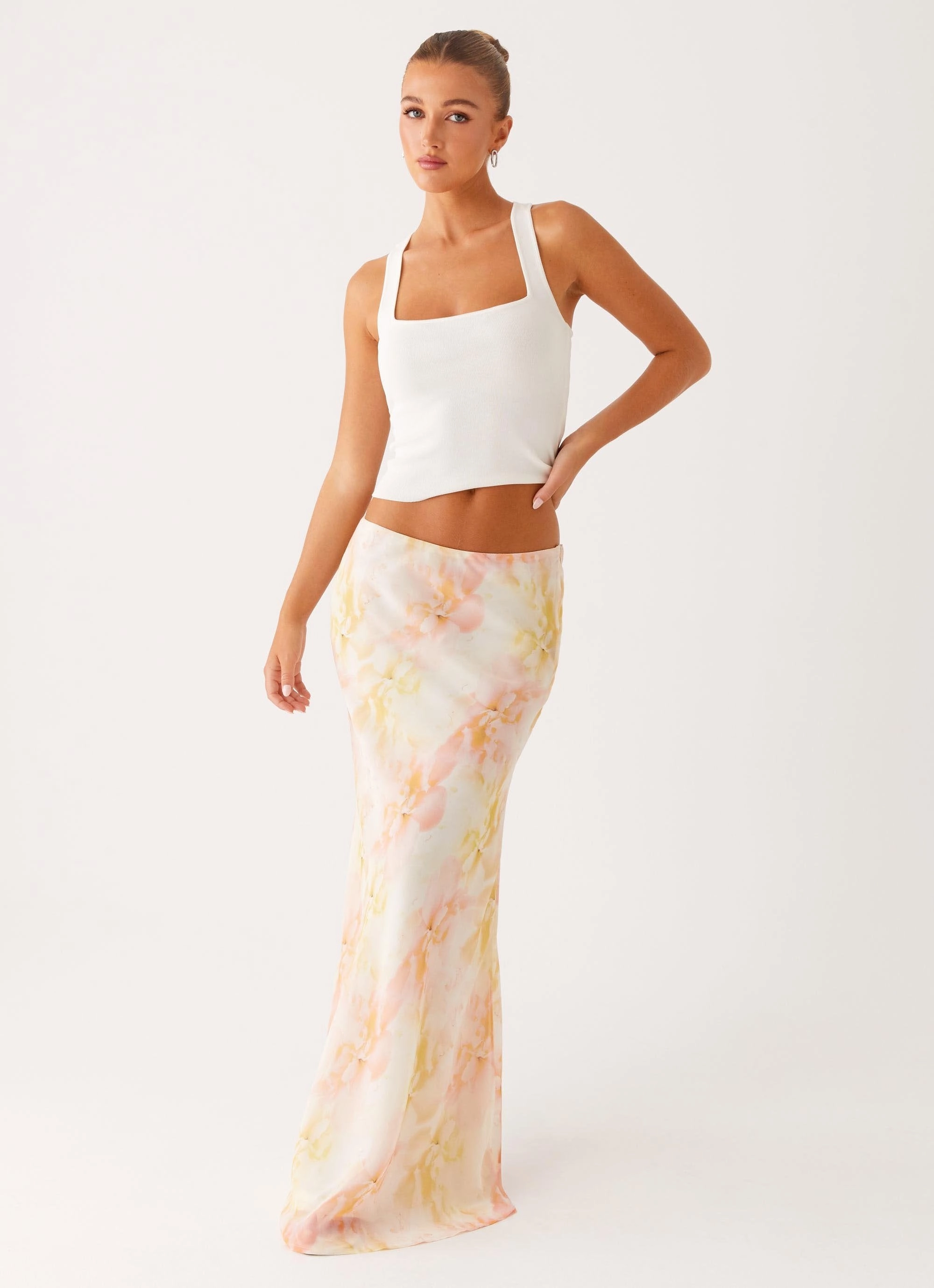 Harlow Chiffon Maxi Skirt - Floral Print