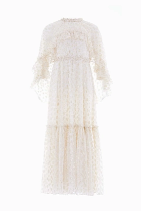 Harper Lurex Cape Ankle Gown Harper Lurex Cape Ankle Gown