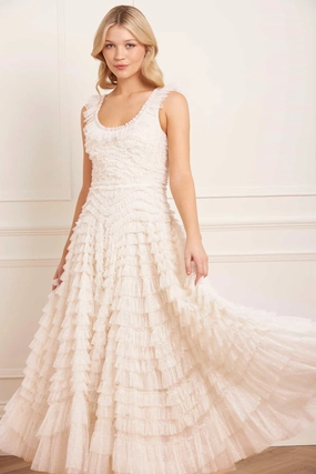 Hattie Scoop Neck Ankle Gown Hattie Scoop Neck Ankle Gown