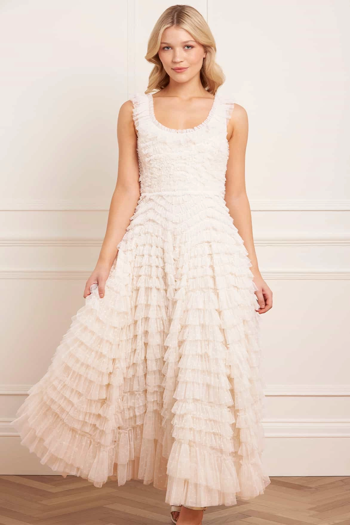 Hattie Scoop Neck Ankle Gown