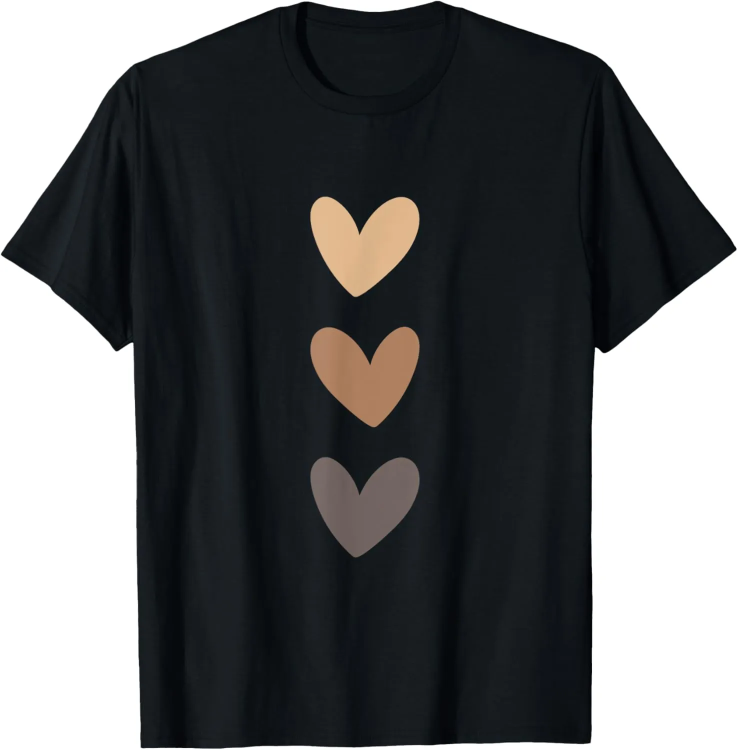Heart Brown Graphic Drawing Heart Love Minimalist T-Shirt
