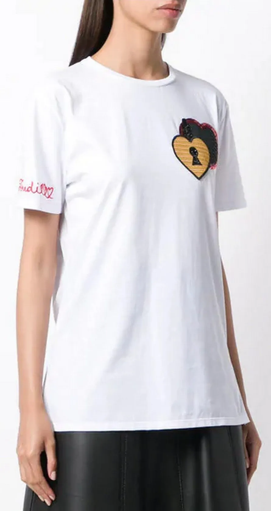 Heart Patch T-Shirt, White