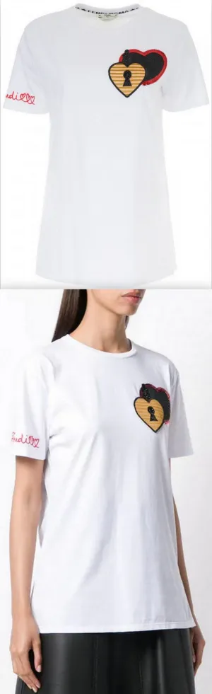 Heart Patch T-Shirt, White