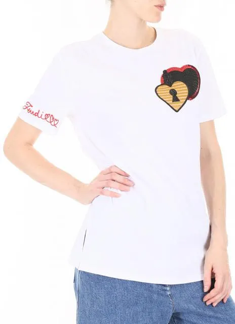 Heart Patch T-Shirt, White