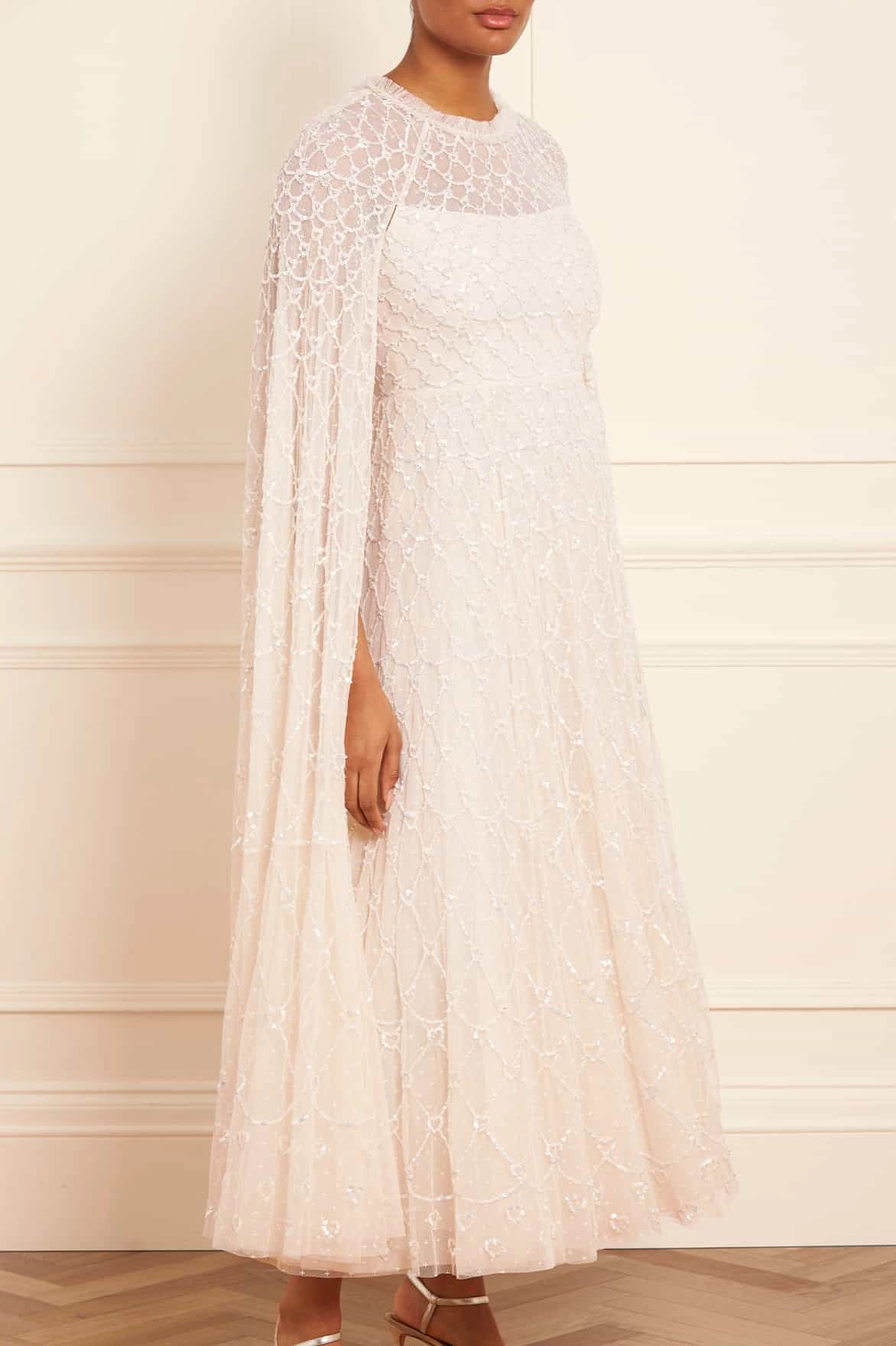 Heart Lattice Ankle Gown