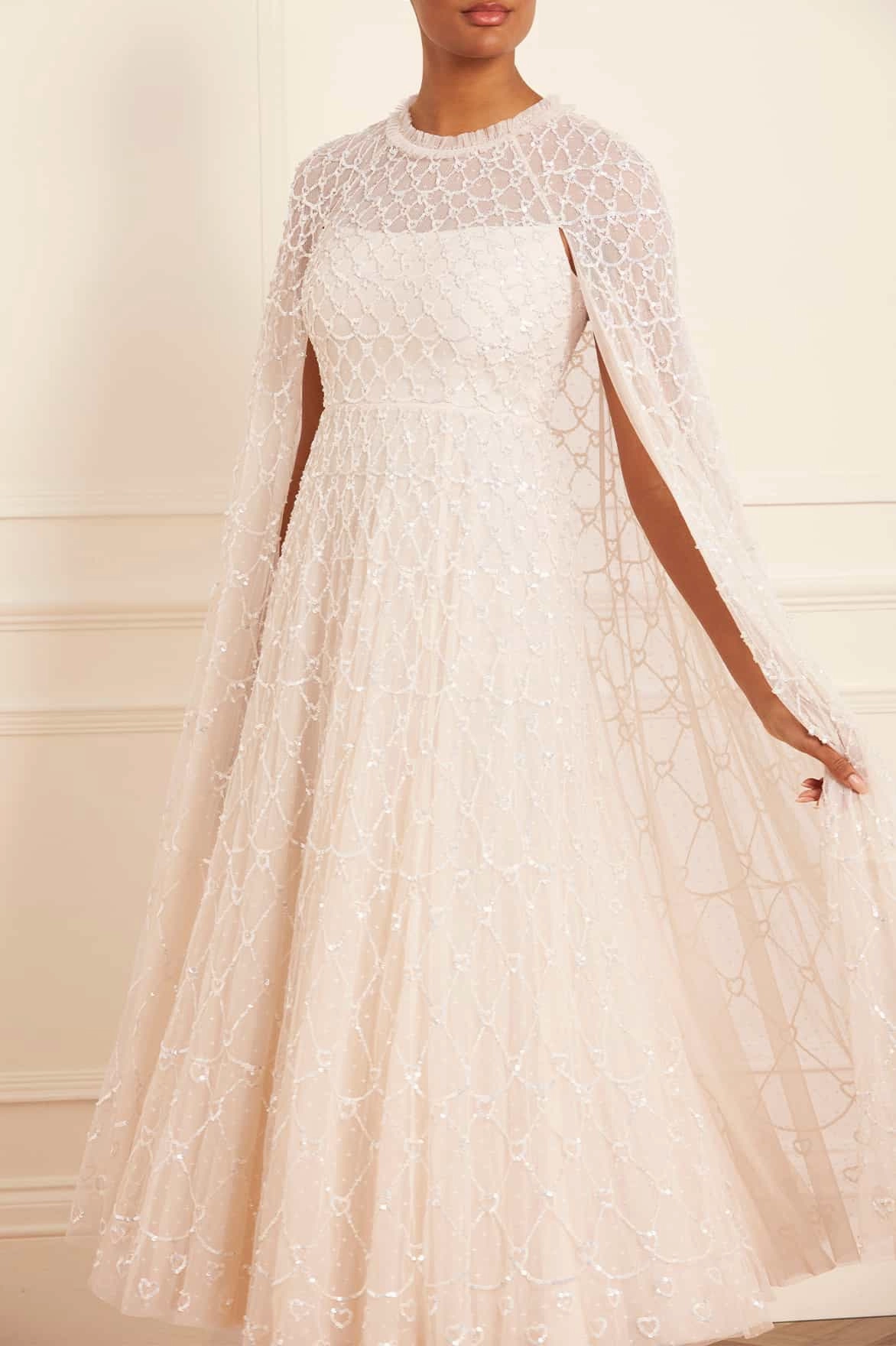 Heart Lattice Ankle Gown