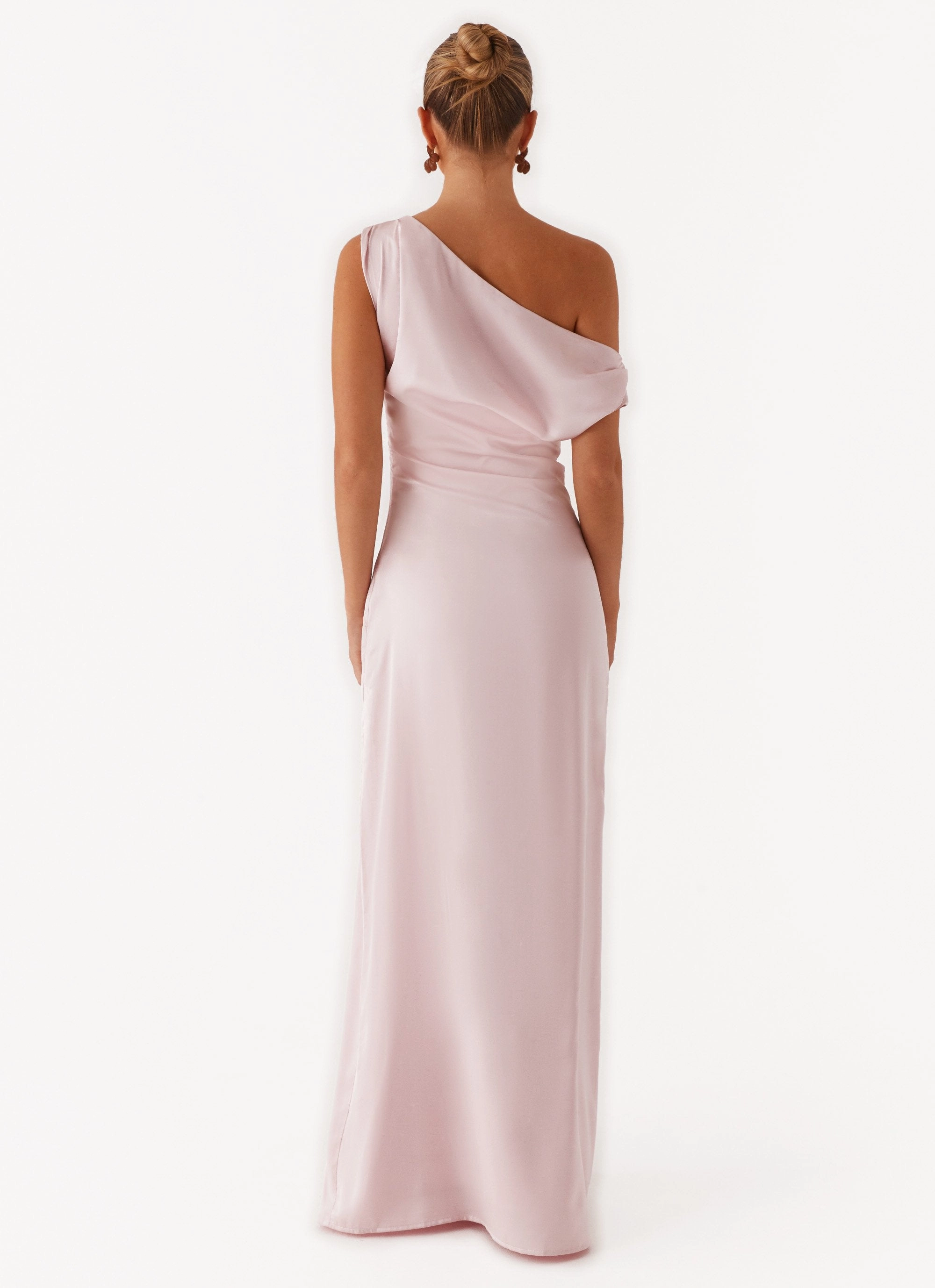 Heart Of Glass Satin Maxi Dress - Pink