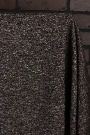 Heathered Hickory Brown Bray Yarn Dyed Wool Knit | By The Half Yard