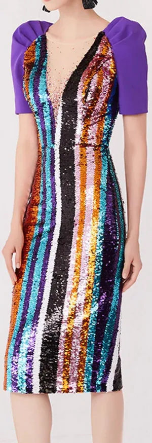 Heavily Sequin-Embellished Dress
