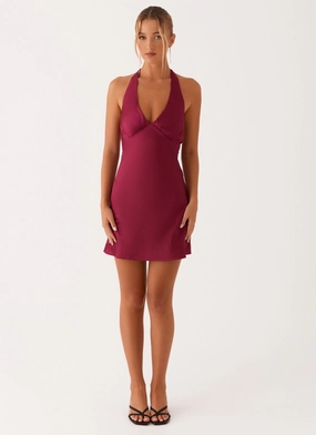 Heavy Hearted Mini Dress - Mulberry Heavy Hearted Mini Dress - Mulberry