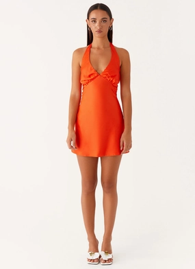 Heavy Hearted Mini Dress - Orange Heavy Hearted Mini Dress - Orange