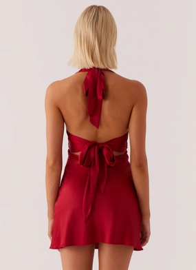 Heavy Hearted Mini Dress - Red Heavy Hearted Mini Dress - Red