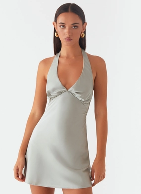 Heavy Hearted Mini Dress - Sage Heavy Hearted Mini Dress - Sage