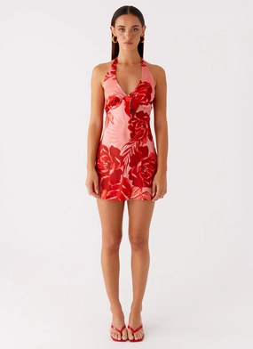 Heavy Hearted Mini Dress - Sicily Sunsets Print Heavy Hearted Mini Dress - Sicily Sunsets Print