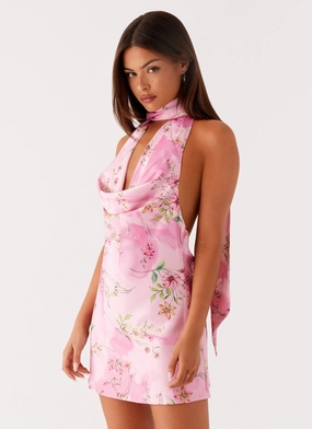 Heidi Mini Dress - Pink Floral Heidi Mini Dress - Pink Floral
